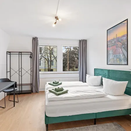 Halles Premium Quartier - One - Mit 5 Für Familien&gruppen, 2 Parkplätze Apartamento